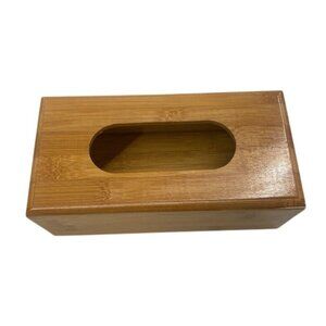 Bamboo Tissue Holder Dispenser Bathrom Accessory Decor
